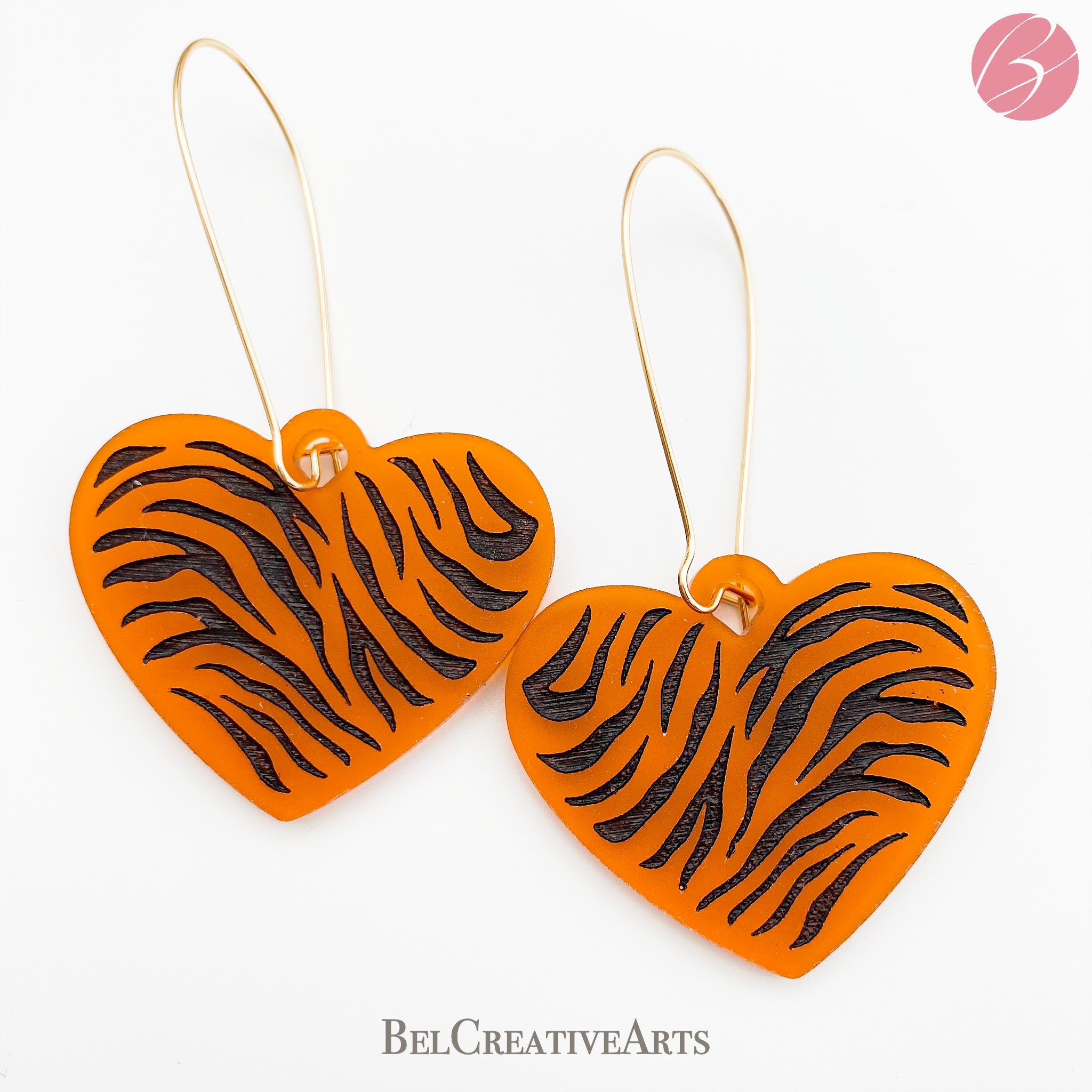 Tiger on sale print earrings