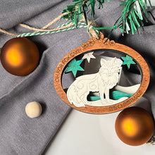 Load image into Gallery viewer, Oh, For Fox Sake, It&#39;s Christmas!&quot; Handcrafted Wooden Ornament
