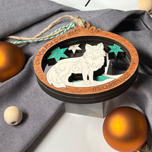 Load image into Gallery viewer, Oh, For Fox Sake, It&#39;s Christmas!&quot; Handcrafted Wooden Ornament
