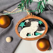 Load image into Gallery viewer, Oh, For Fox Sake, It&#39;s Christmas!&quot; Handcrafted Wooden Ornament
