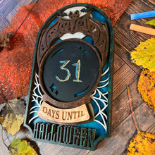 Load image into Gallery viewer, Handcrafted Halloween Countdown Chalkboard Sign
