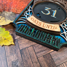 Load image into Gallery viewer, Handcrafted Halloween Countdown Chalkboard Sign
