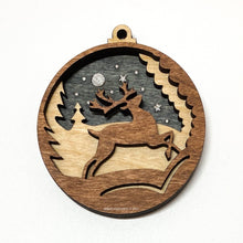 Load image into Gallery viewer, Deer Christmas ornament, hand made in USA
