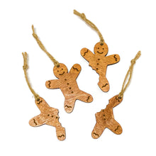 Load image into Gallery viewer, Gingerbread man ornaments, set of 4, hand made in USA
