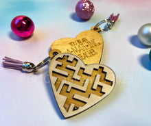 Load image into Gallery viewer, Teacher Appreciation heart maze puzzle, fidget toy, made in USA
