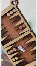 Load and play video in Gallery viewer, Backgammon Board Game Christmas Ornament
